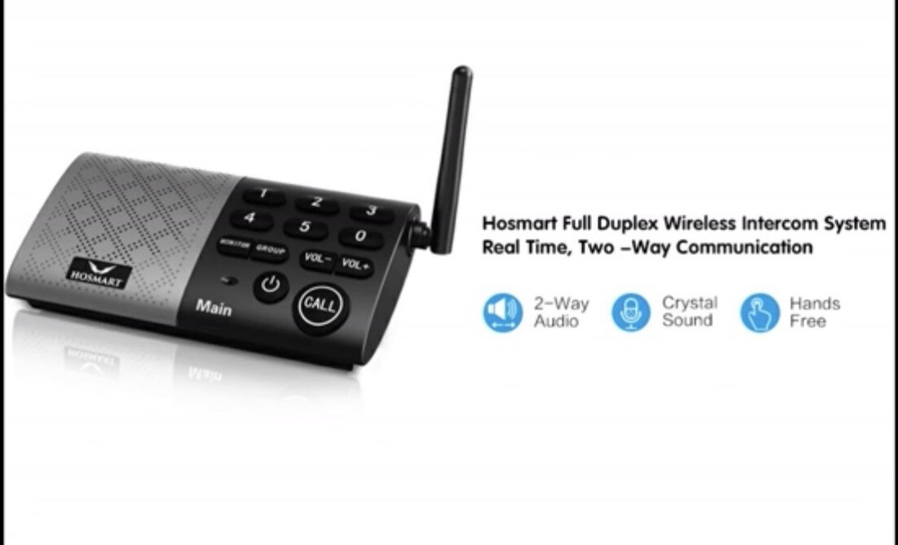 Set Of 4 eMacros MC-616M Black Digital Wireless Intercom System Black