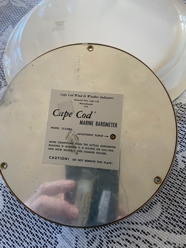 Brass Cape Cod compensated Marine barometer wind and weather indicators