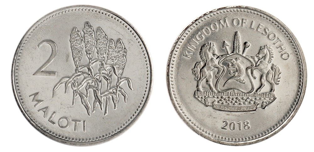 Lesotho 2 Maloti, 1996-2018, KM #58, Mint