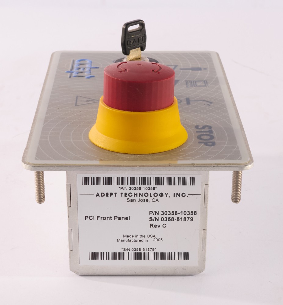 Omron Adept Technology PCI Front Panel with Emergency Stop 30356-10358 Rev C