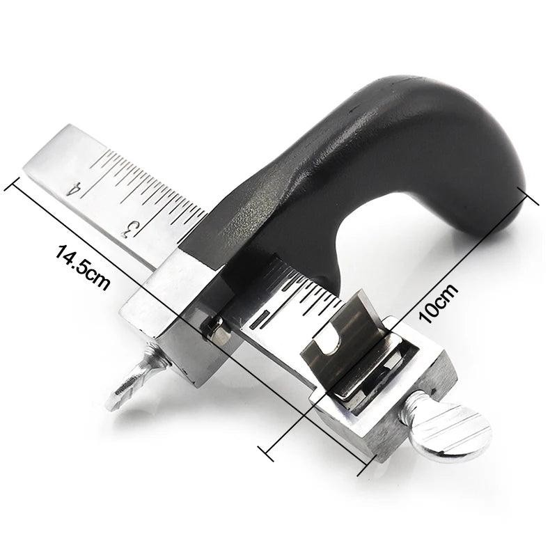 QJH Professional Sharp Leather Strap String Belt Cutter Adjustable DIY Hand Cutt