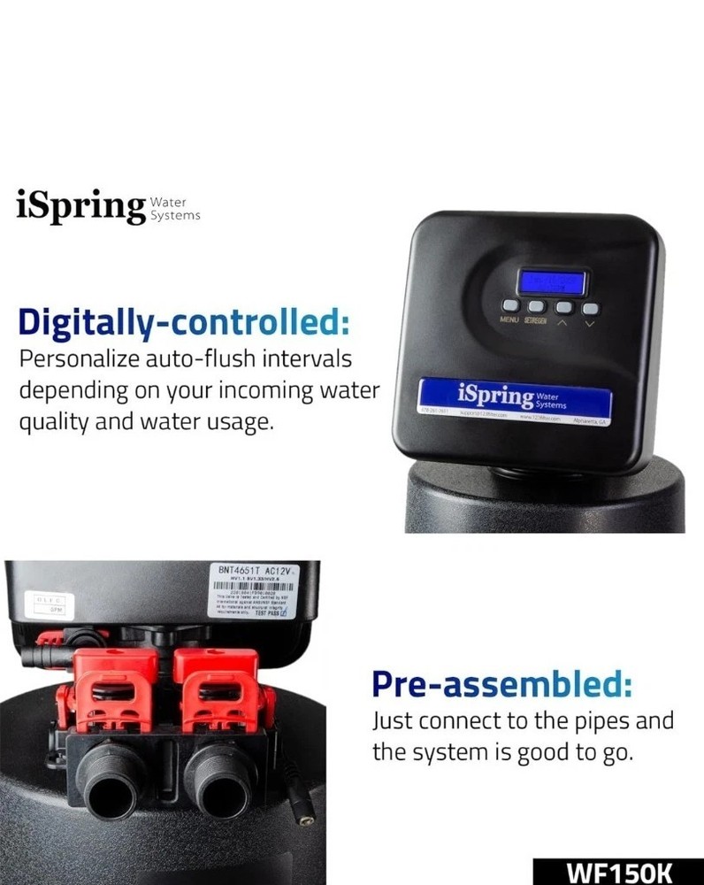 iSpring WF150K Whole House Central Water Filtration Control Valve