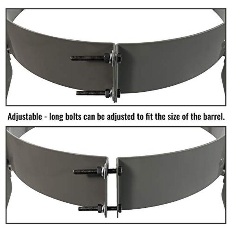 Deer Feeder Mounting Kit 55 Gallon Barrel Easy Setup Adjustable Hardware New