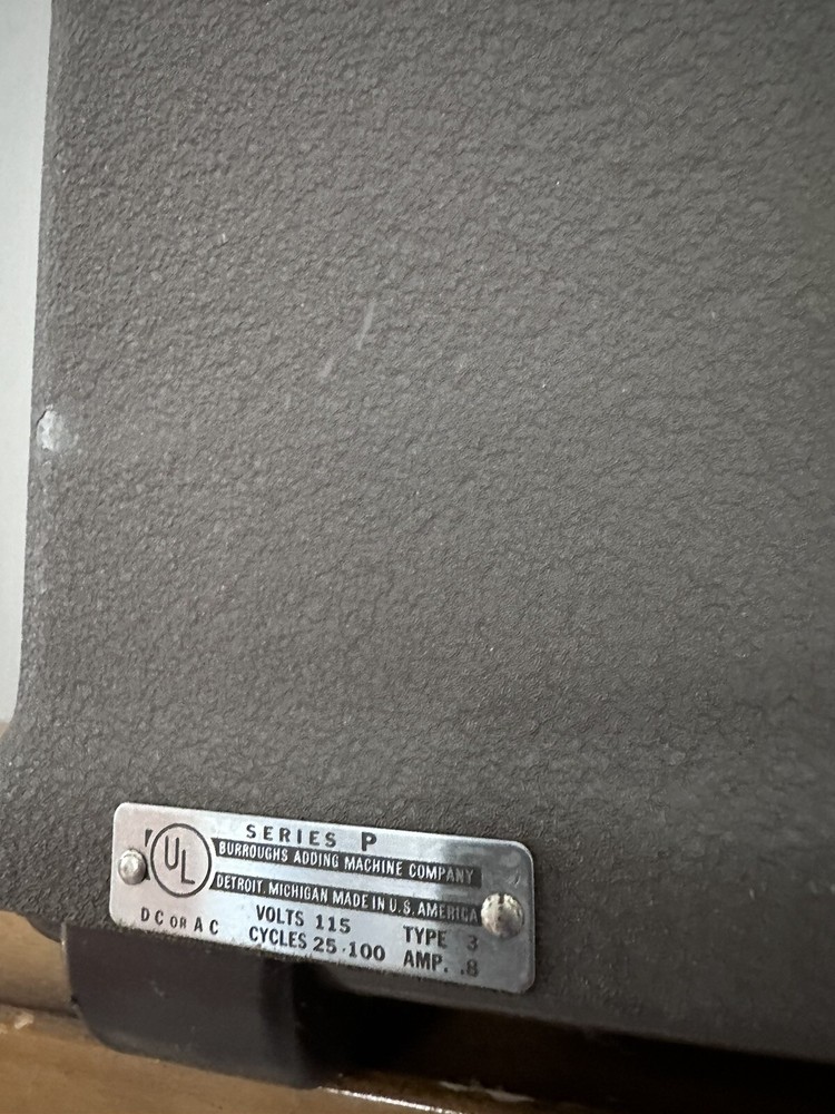 Vintage Burroughs Electric Adding Machine Series P