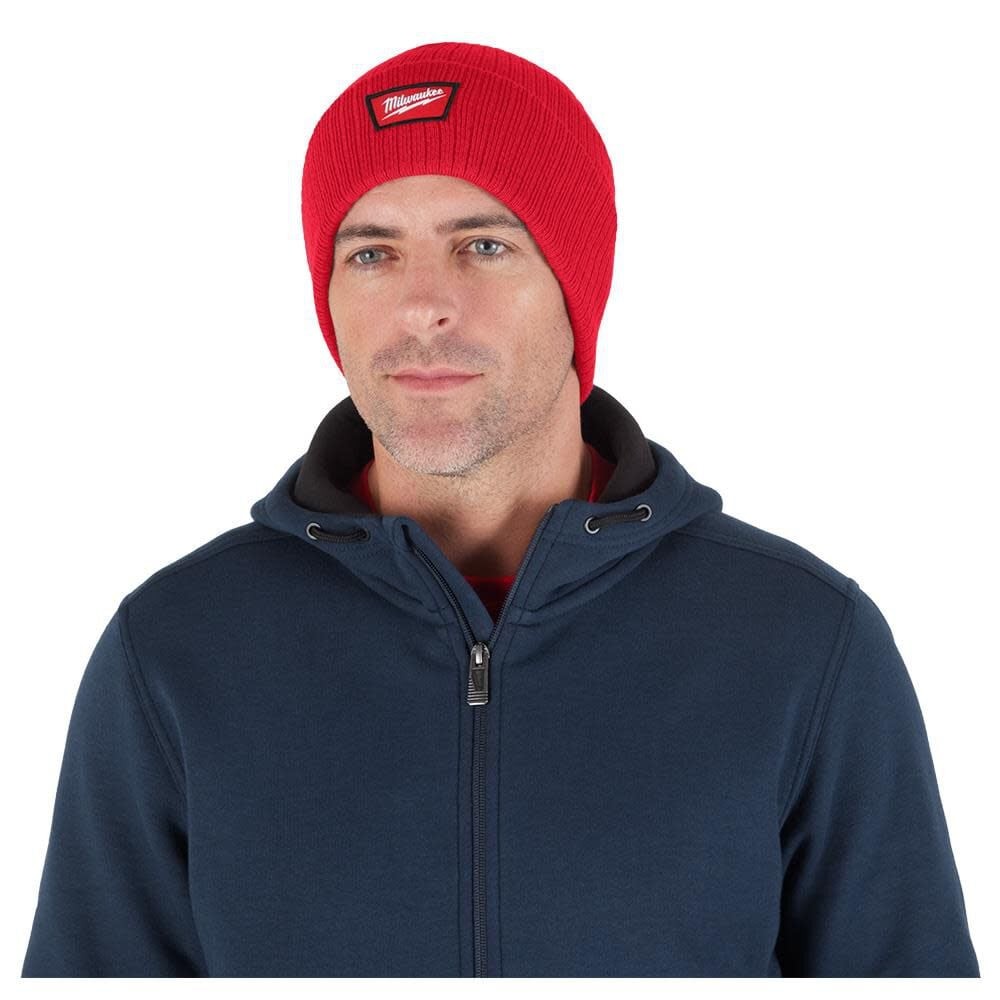 Milwaukee Rib-Knit Cuffed Beanie - Red