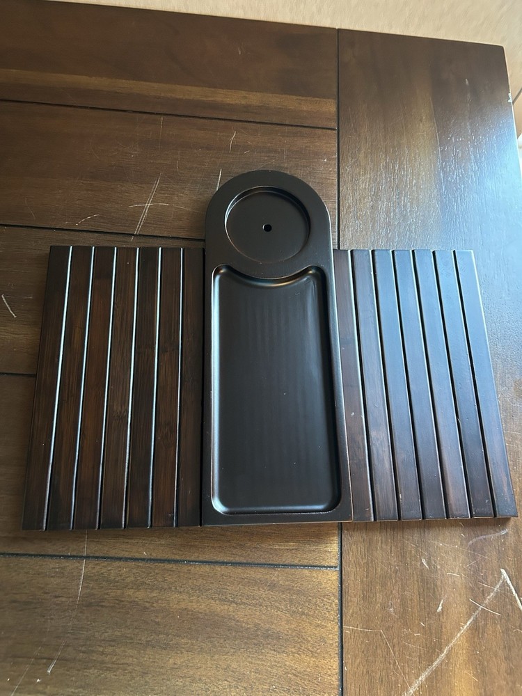 Couch cupholder tray eco-friendly bamboo
