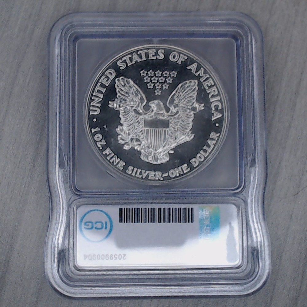 1989 ~ $1 Silver Eagle ~ ICG MS70