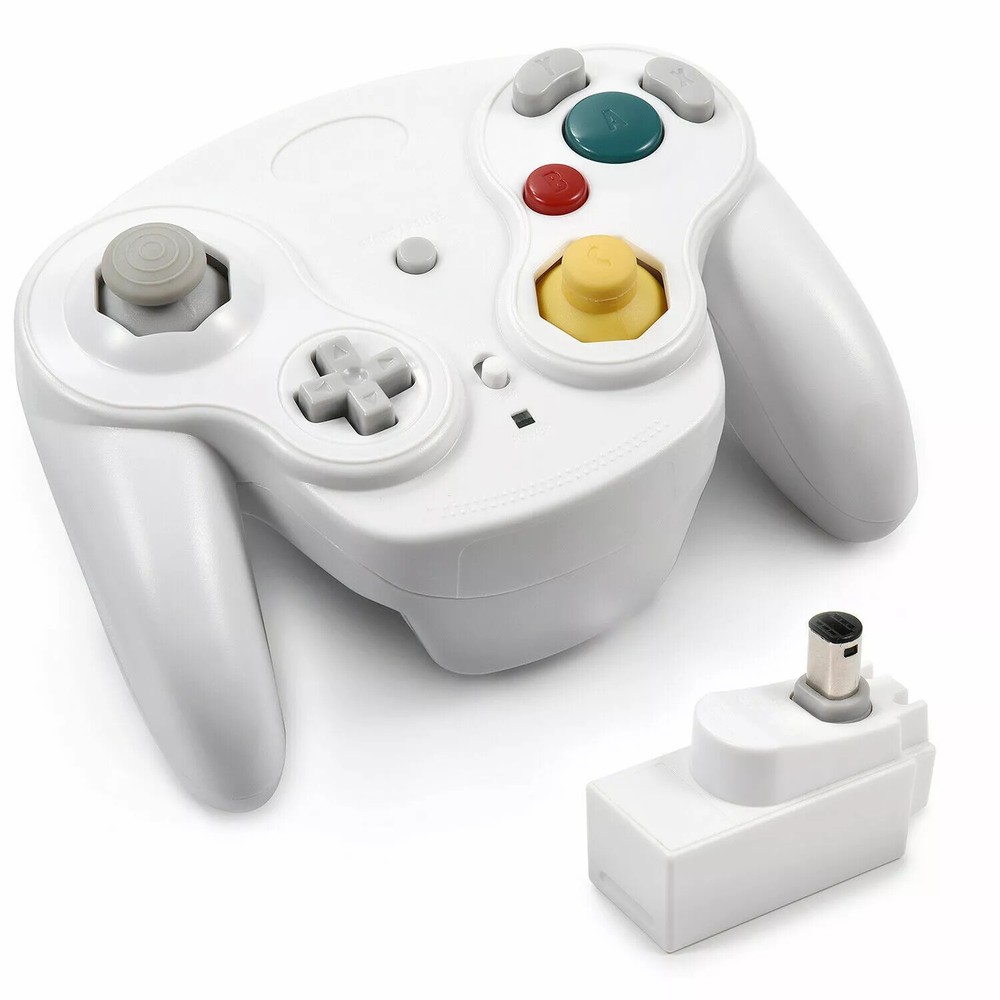Classic Wireless Game Controller With Adapter Wavebird For Gamecube Retro GC NGC