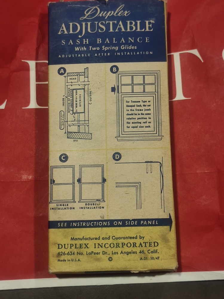 Wood sash balance Duplex Adjustable, #2