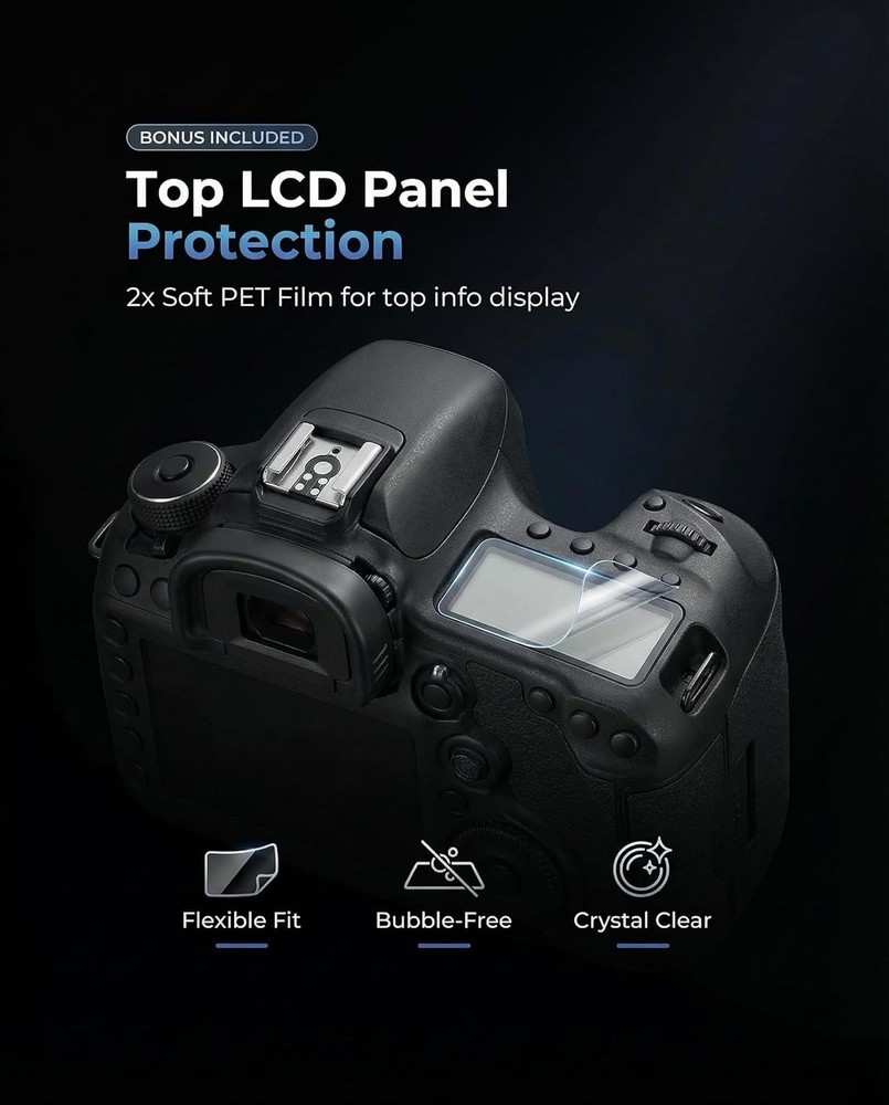 Screen Protector for Canon EOS 5D Mark IV/III 2+2 Pack