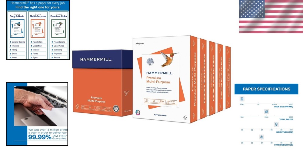 ColorLok Technology Copy Paper, 92 Bright - 2500 Sheets