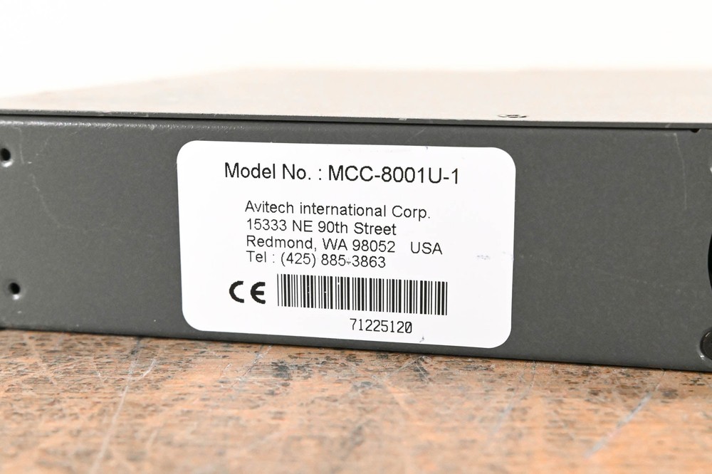 Avitech MCC-8001U Image Scaler / Processor CG01CA9