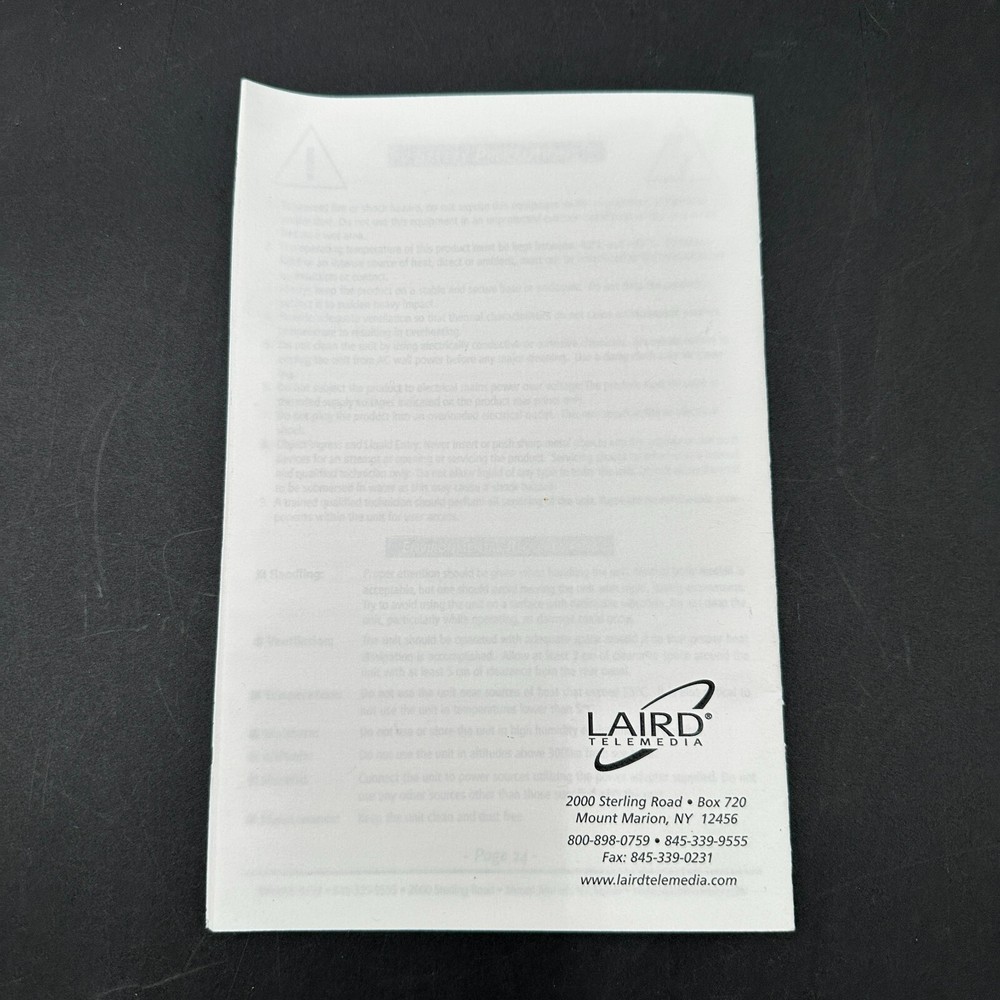 User Manual Laird Capdiv Direct DV Recorder LTM-CPDV