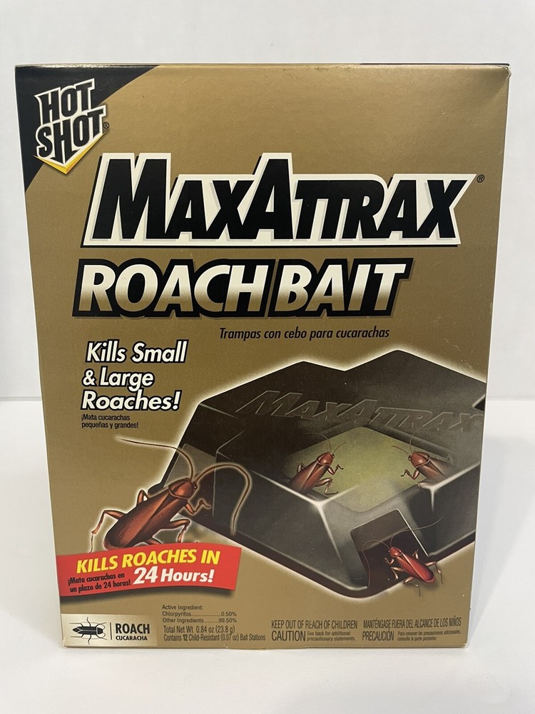 Hot Shot Max Attrax 0.84 Oz. Solid Roach Bait Station 3 12-pack Packages
