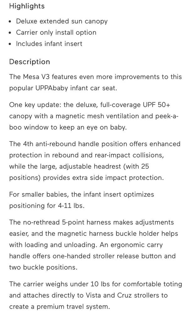 UPPAbaby Messa V3- Greyson