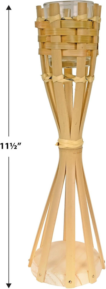 Tabletop Bamboo Torch (Candle Included) Party Accessory (1 Count) (1/Pkg)