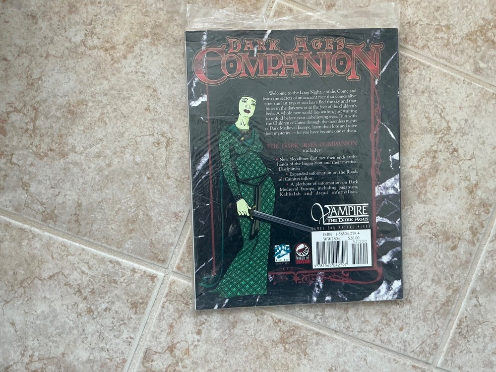 Vampire the Masquerade Dark Ages Companion (white wolf, oop)