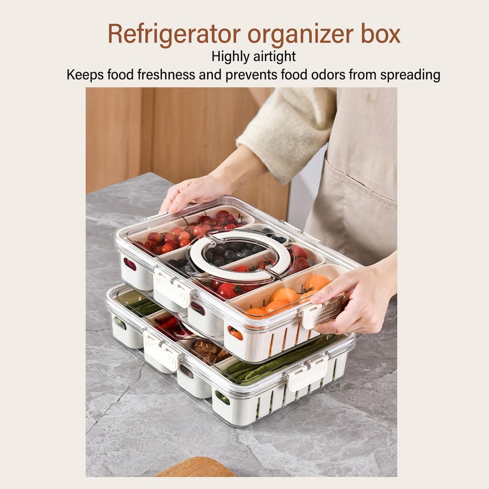 Food Storage Container, Vegetables Fruit Containers Prevents Deformation Spac...