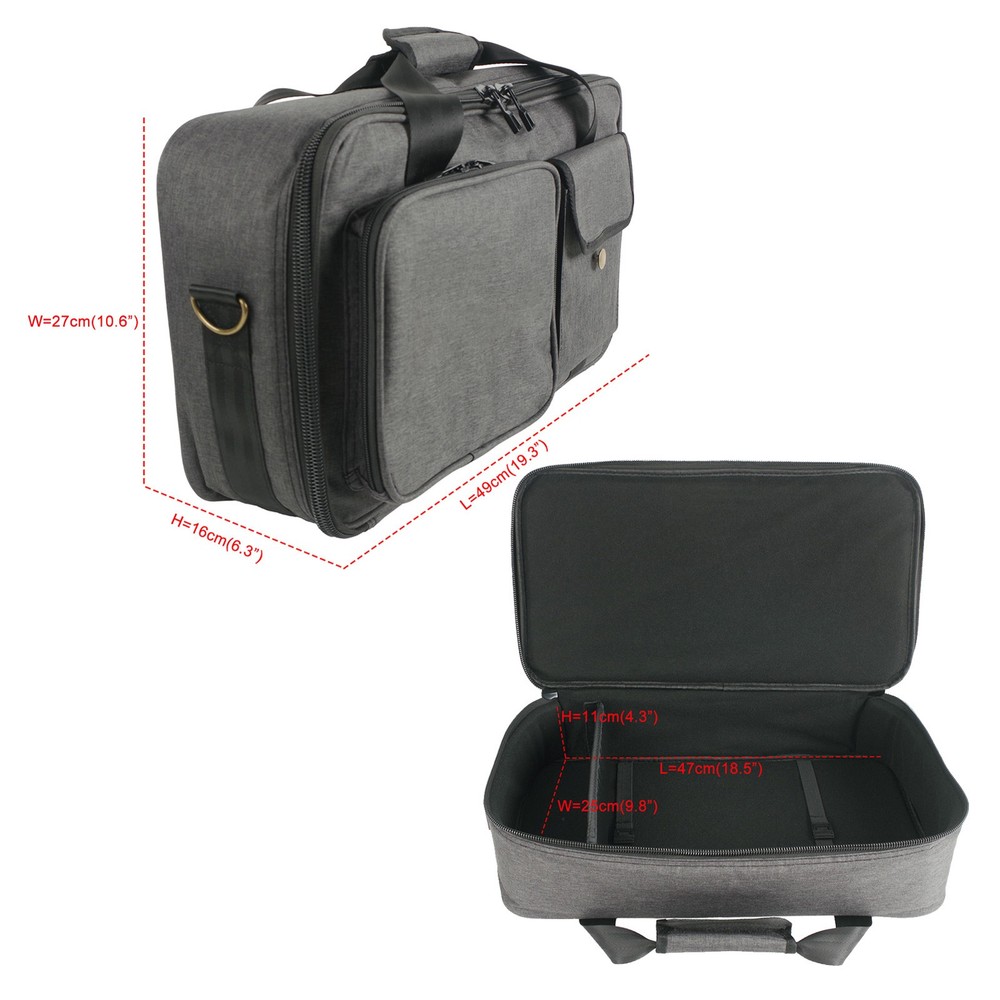Multi-Effects Pedal Bag DJ Controller Case Waterproof Fabric 10mm Pearl TQDE