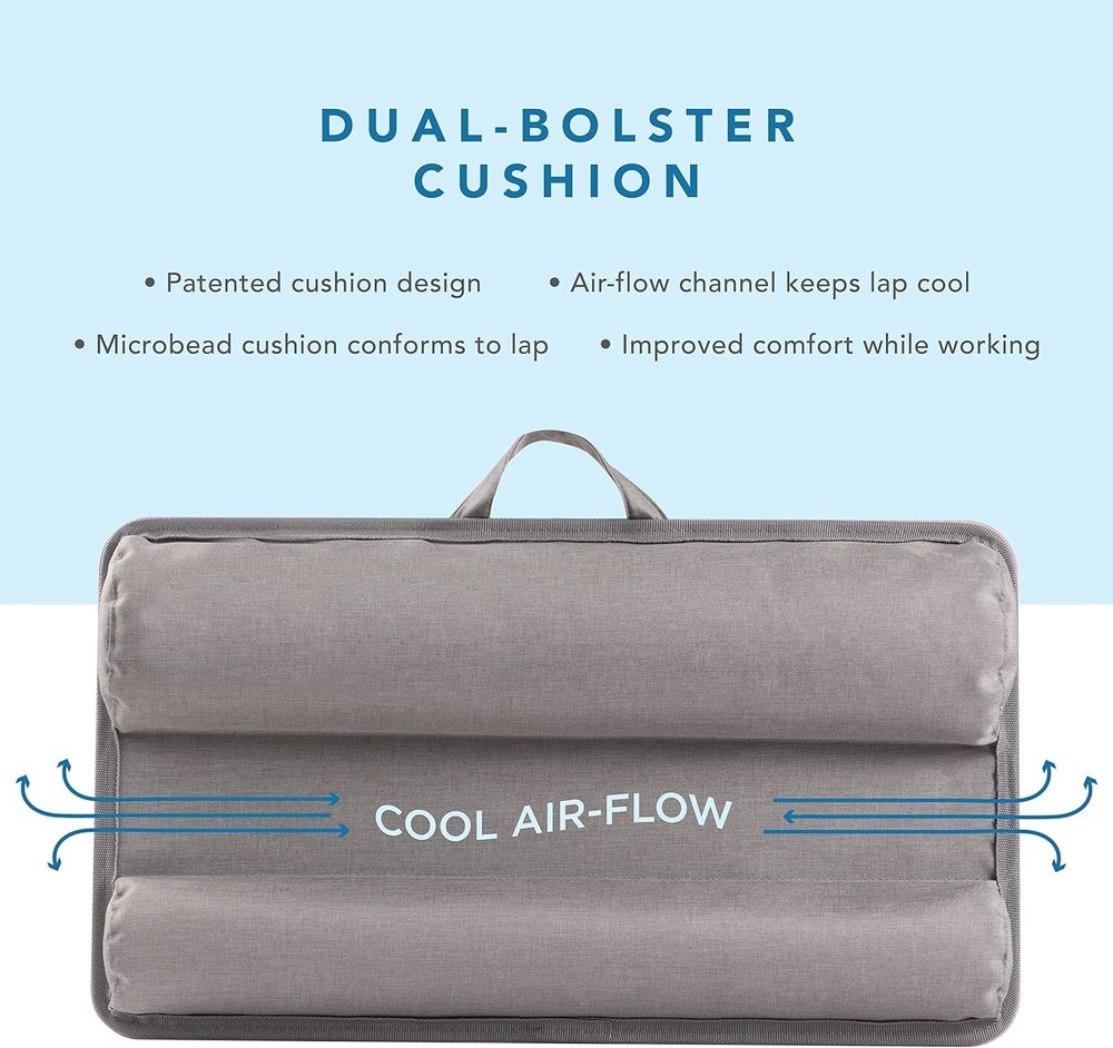 Enhanced Lap Desk with Phone Holder and Cooling Cushion - Versatile Workspace