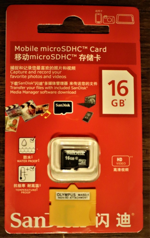 XD MASD-1 Adapter+SanDisk 16GB MicroSD Memory Card