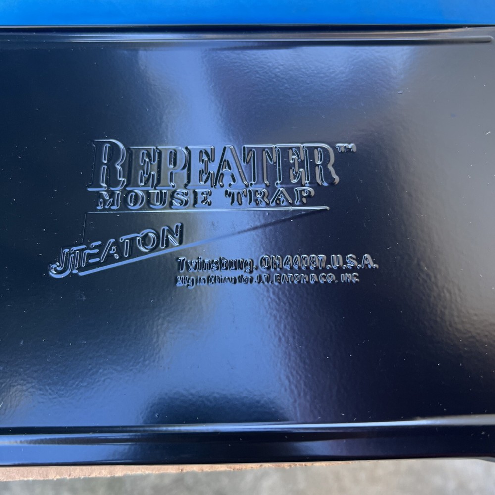 (ONE) JT Eaton Repeater Low Profile Multi Catch Mouse Trap Solid Steel Lid Black