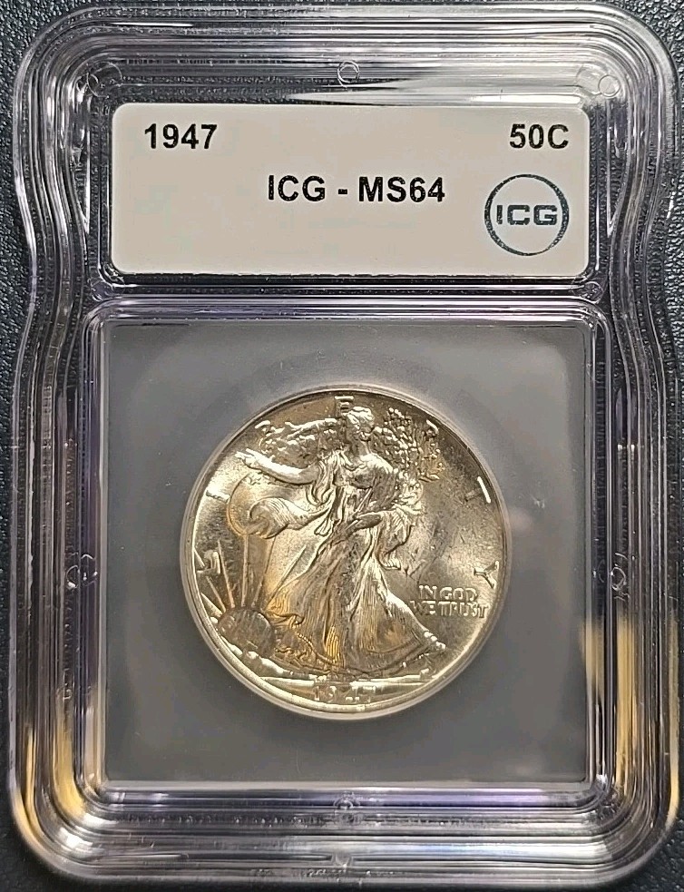 1947 Walking Liberty Half Dollar MS64 ICG