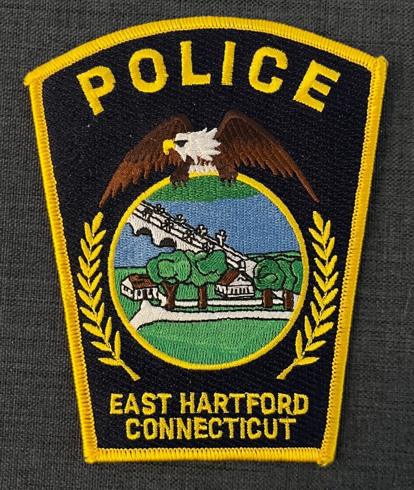 East Hartford Connecticut CT Police Shoulder Patch Unsewn Vintage Version 2