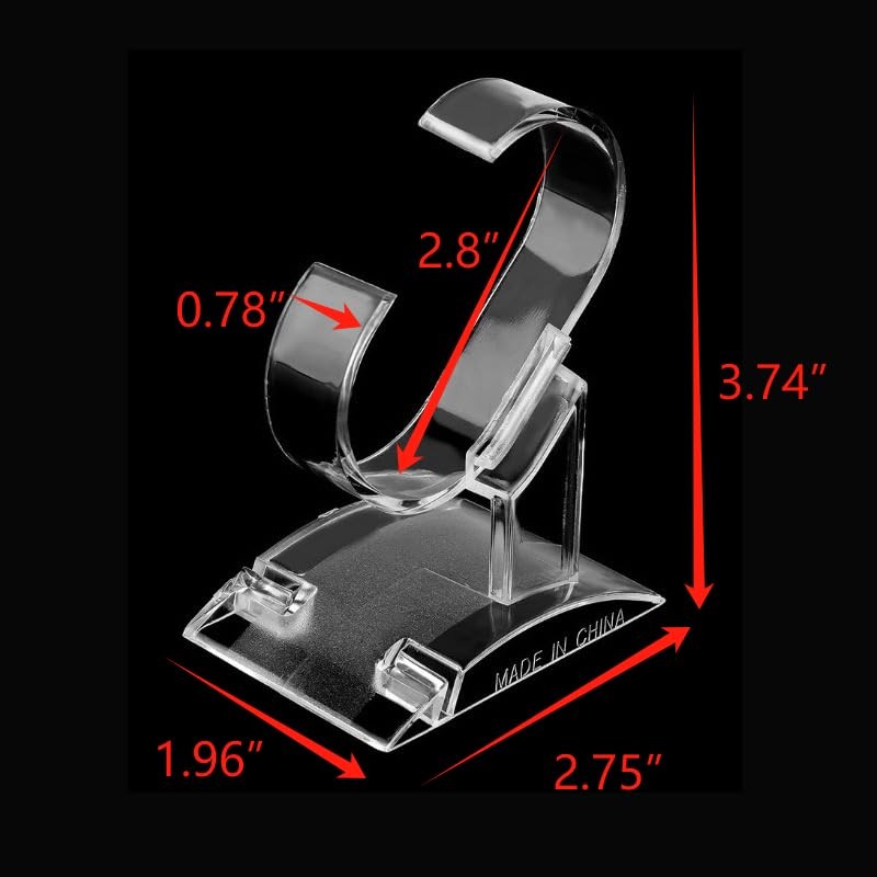 B&NN 8 Pack Clear Plastic Watch Display Stand () man watch Stand