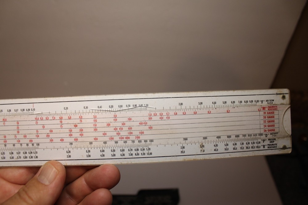 Cable Pressurization Computer Slide Rule Form E4829 USA W/ Sheath Case