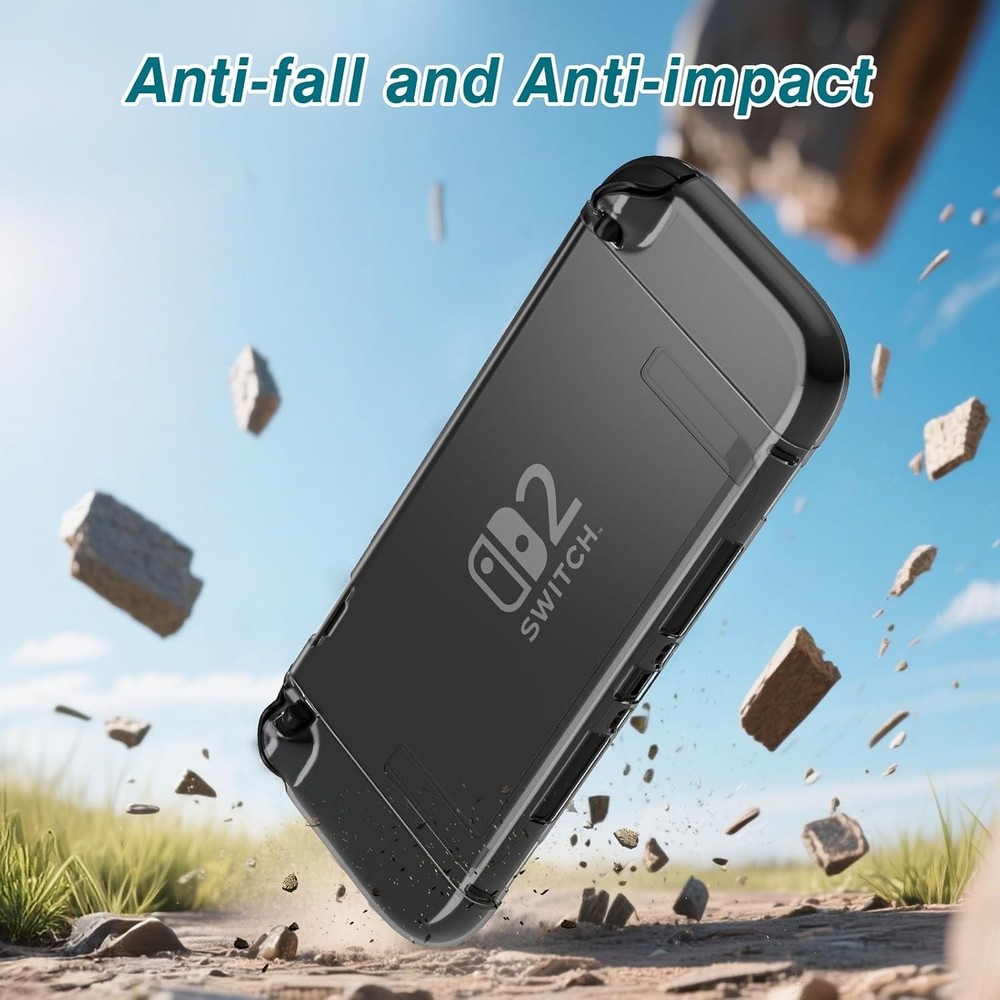 Clear Case For Nintendo Switch 2 with HD Screen Protector, PC Protective Cover