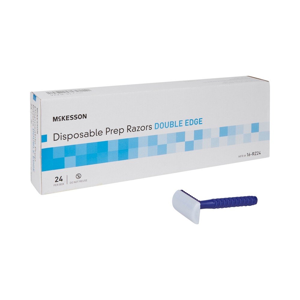 McKesson Razor Double Edged Single Blade Blue 24 per Box 16-RZ24