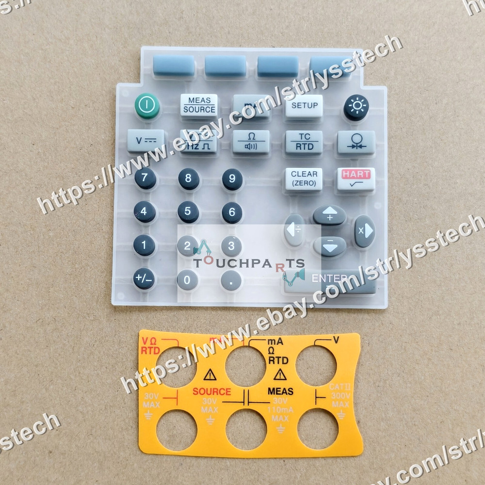 Button Keypad Membrane & Front Panel for Fluke 744 743B Multifunction Calibrator