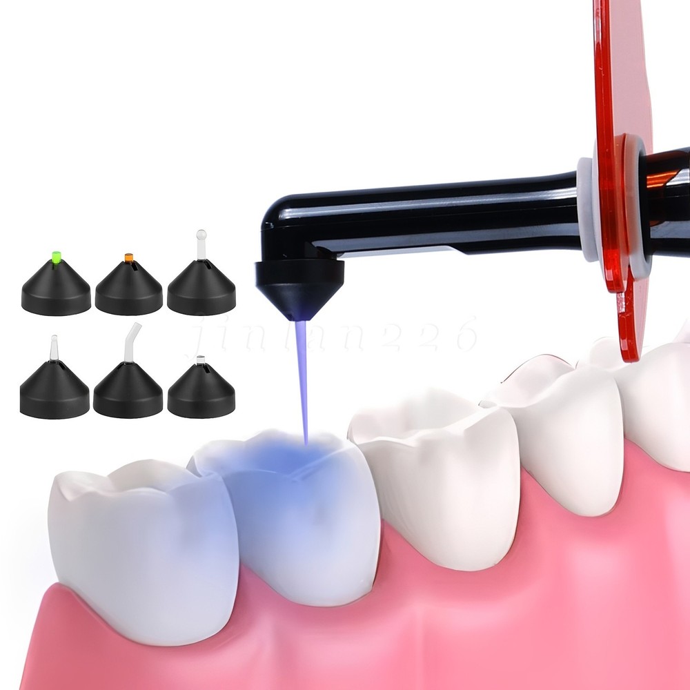 Dental Wireless Cordless LED Curing Light 1 Second Cure Lamp 2500mw Black