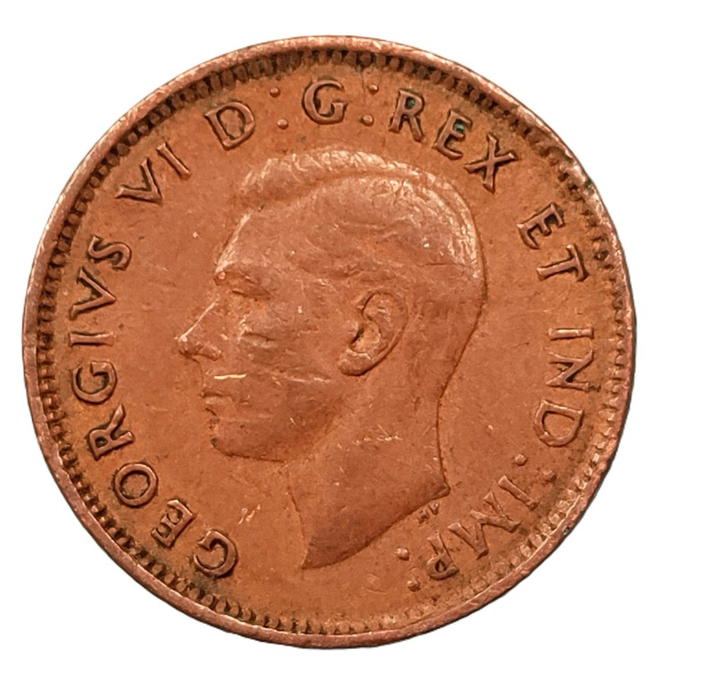 Canada 1 Cent 1943. KM#32. Small Penny Maple Leaves.