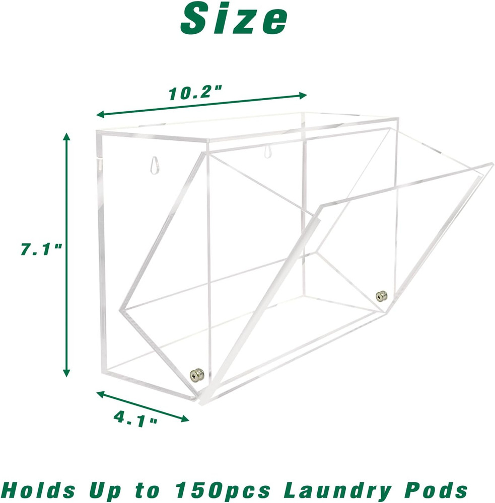 Laundry Pods Container for Laundry Room Organization, Acrylic Candy Dispenser Co