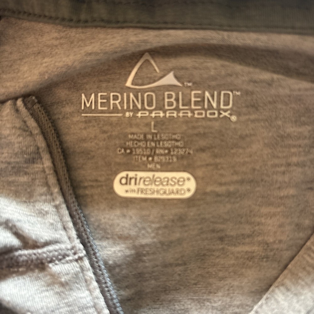 Paradox Merino Blend Long Sleeve Large Base Layer Shirt