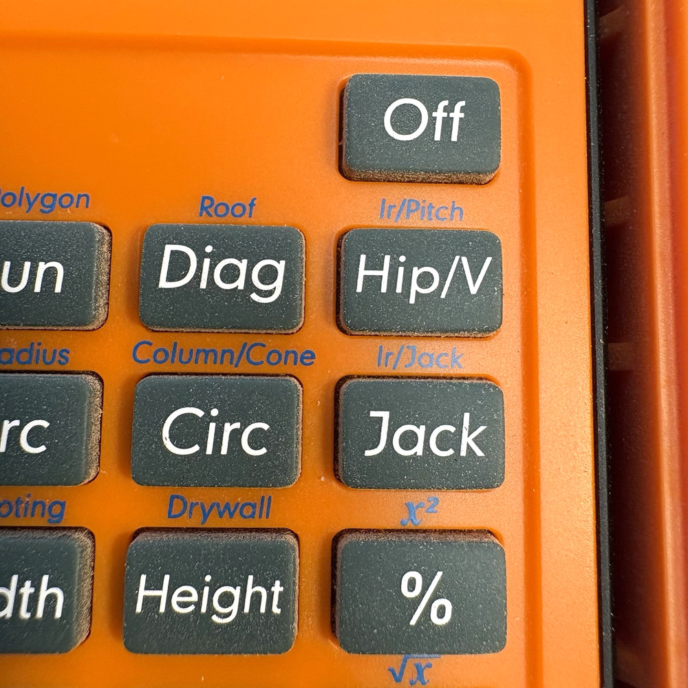 C6000 Advanced Construction Calculator with Protective Case Displays in Fraction