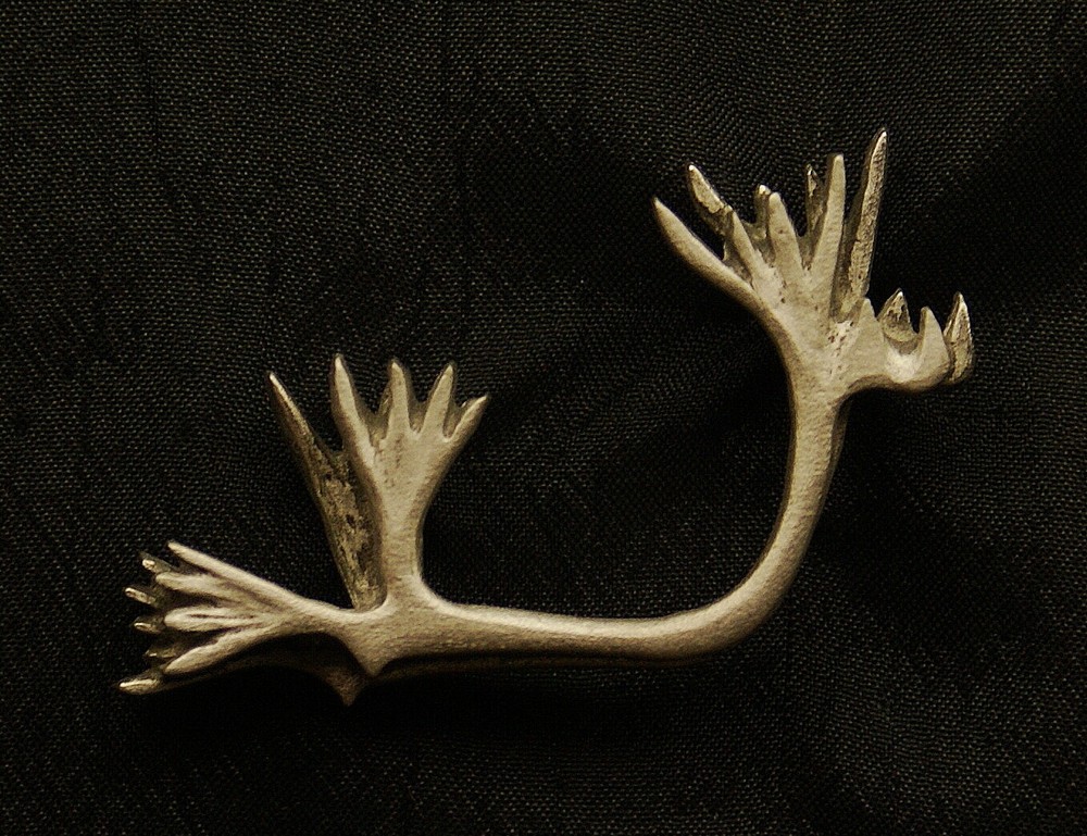 Pewter Caribou Antler Pin