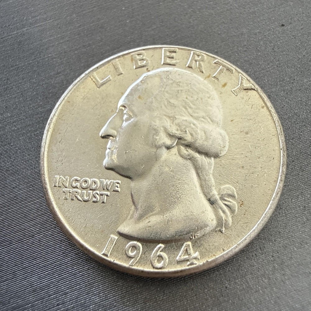 1964 P 4 Silver Washington Quarters