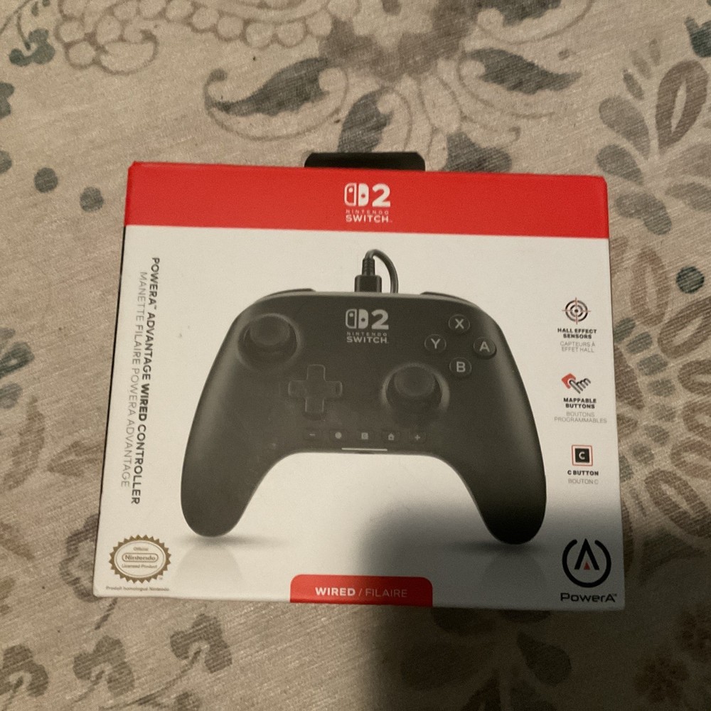 Genuine PowerA Advantage Wired Controller for Nintendo Switch 2 - Black NEW