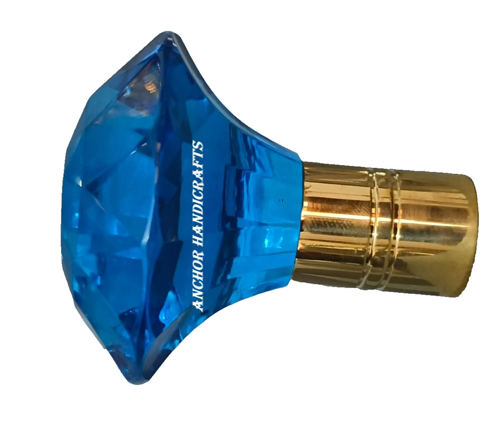 Steampunk Blue diamond shape Handle Replica for Walking stick and canes