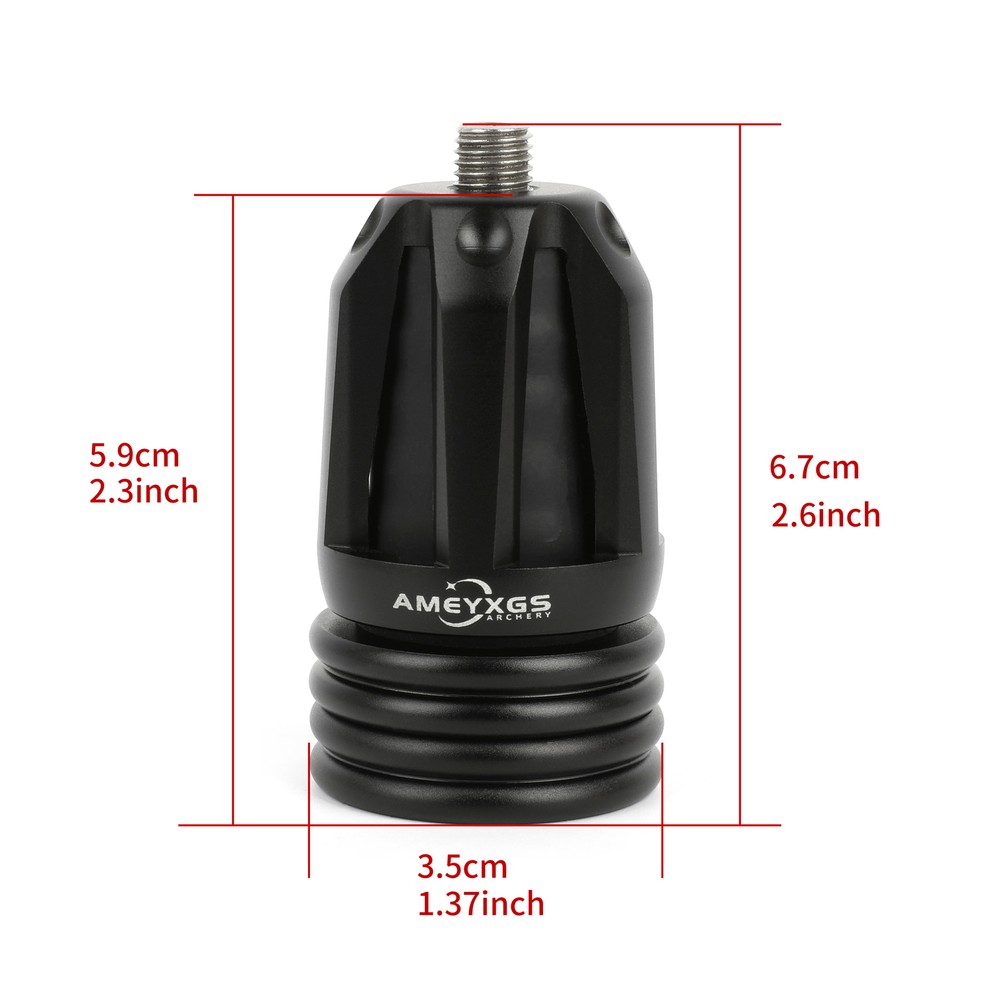 Compound Bow Riser Stabilizer Archery Shock Absorber Dampener Silencer Hunting