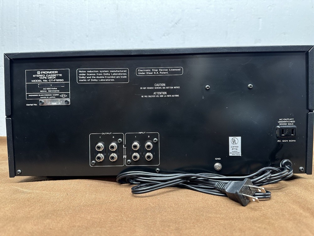 pioneer CT-F1250 cassette deck