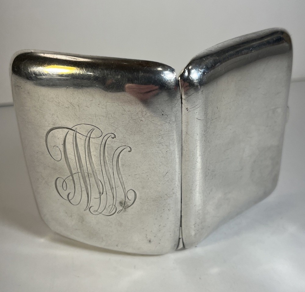 VTG Sterling Silver Cigarette Case heavy 80 grams