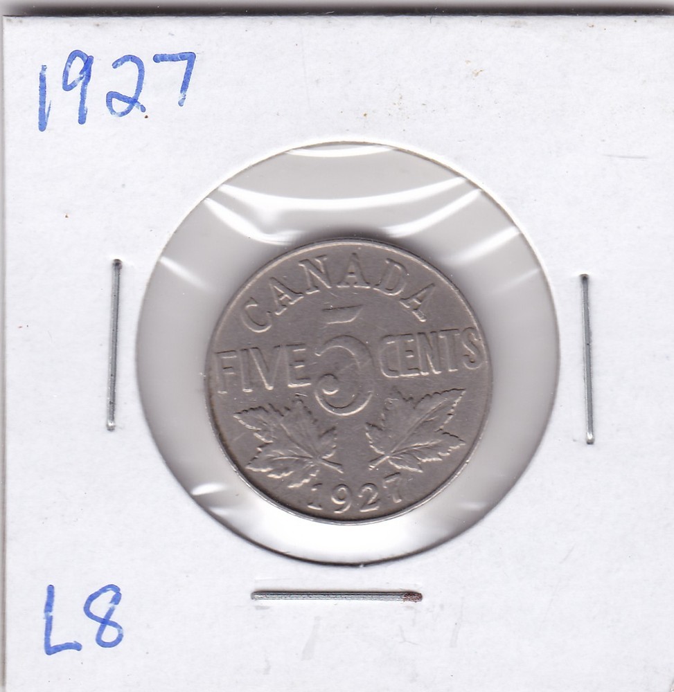1927 Canada 5 Cents L8