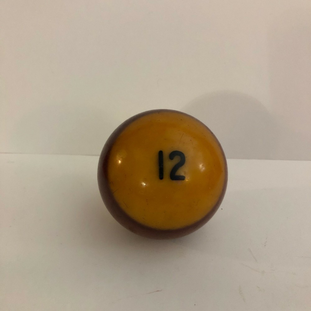 Vintage Bakelite Pool Billard Ball # 12 Striped