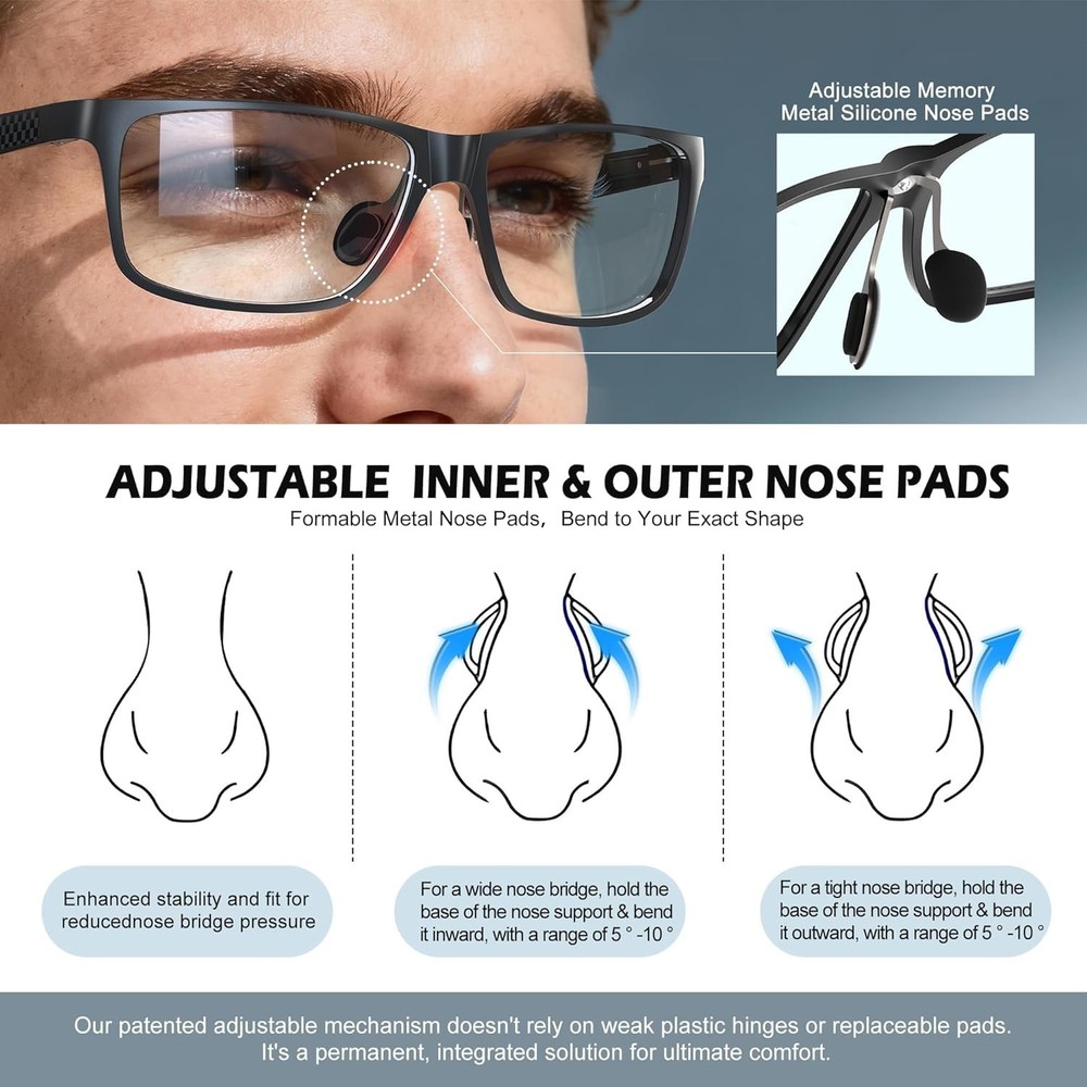 Blue Light Blocking Glasses Men Computer Gaming Glasses Rectangle Metal