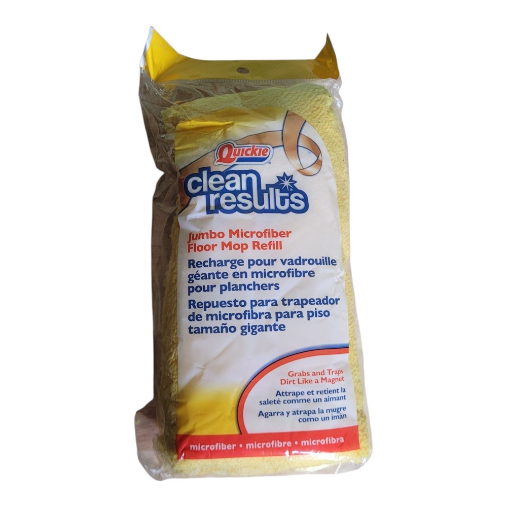 Quickie Clean Results Jumbo Microfiber Floor Mop Refill #0074MCR