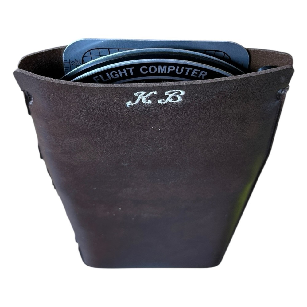 Jeppesen E6B Flight Computer Aviation Slide Rule w Manual Case Pilot Tool